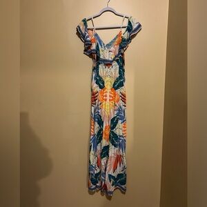 Tropical Print Jumpsuit